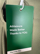 NWT Halara Flex High Waisted Pocket Wide Leg Micro Waffle Work Pants Mosstone XL