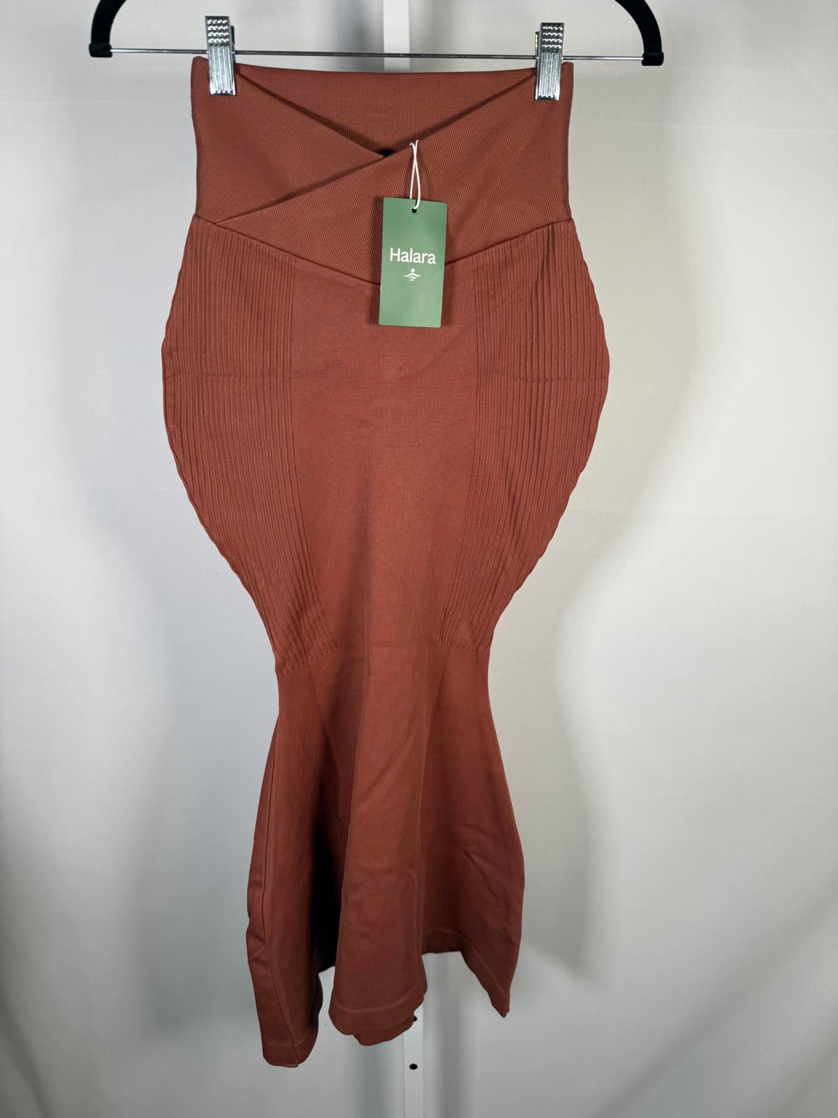 NWT Halara Rust Mermaid Body Con Midi Skirt Size Small