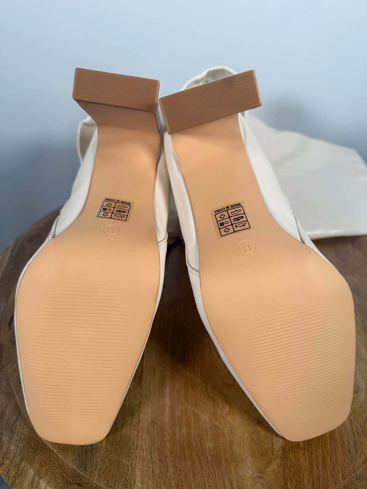 Lulus Lorlia Almond Square Toe Knee High Boots - 11 NWOB