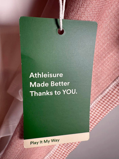 NWT Halara High Waisted 2-in-1 Houndstooth Mini Work Skirt Pink Sand M