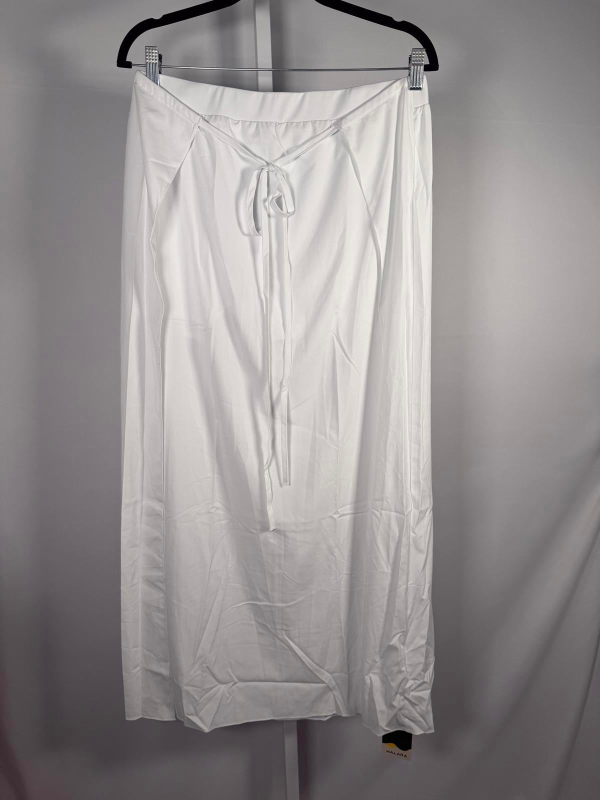 NWT Halara Breezeful Tie Front Flowy 2-in-1 Maxi Casual Skirt White L