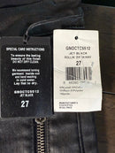 Joes JeansJet Black Rollin Zip Skinny Jeans Size 27. NWT