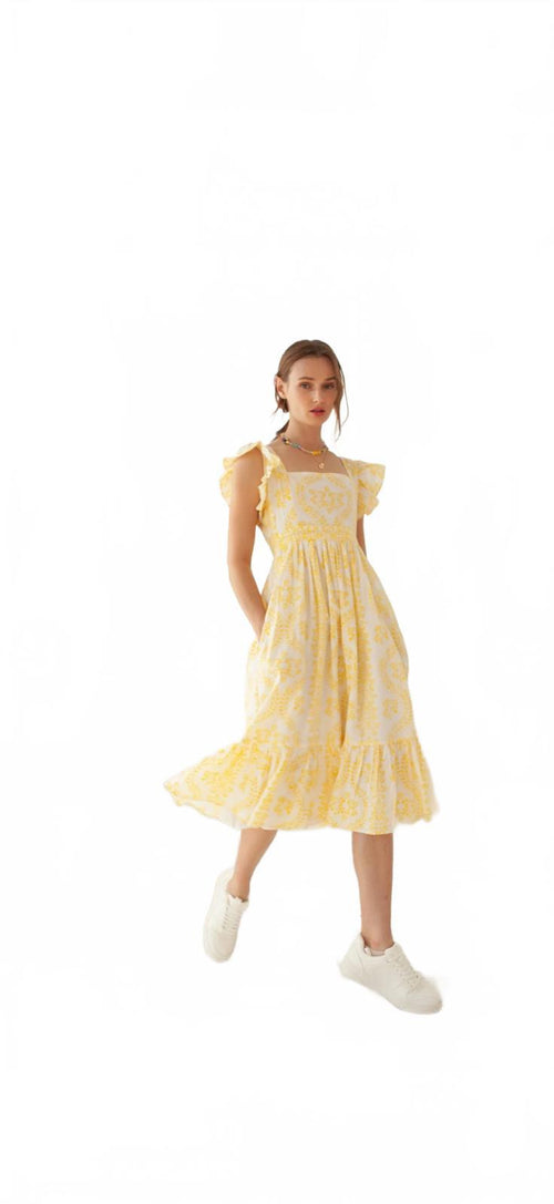 Guadalupe Gianna Dress Yellow - L