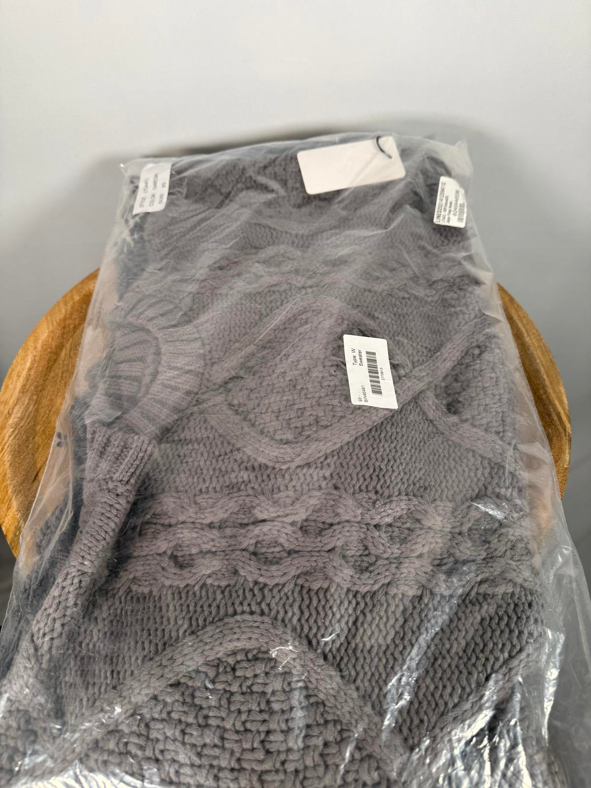 NWT Line & Dot Jasper Fringe Sweater Charcoal Size XS