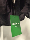 NWT Halara Deep V Neck Butterfly Sleeve Pocket Flowy Maxi Casual Dress Black L