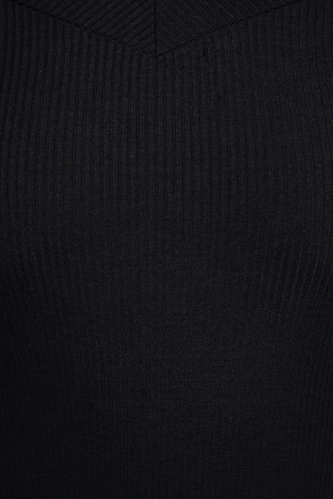 Lulus New Crush Black Ribbed Long Sleeve Bodysuit - XS