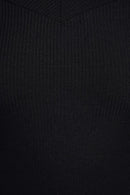 Lulus New Crush Black Ribbed Long Sleeve Bodysuit - XS