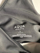 Aqua Women's Colorblock Racerback Sports Bra - S