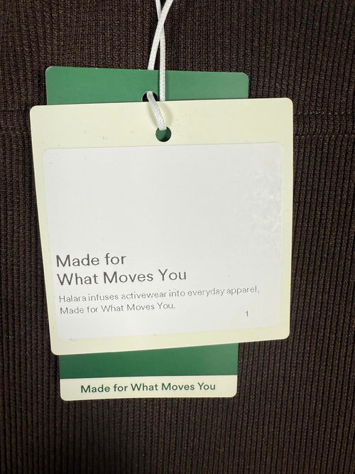 NWT Halara Ribbed High Waisted Bodycon Midi Casual Skirt Chestnut S