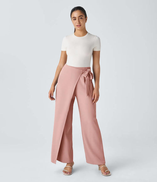 NWT Halara High Waisted Tie Side Wide Leg Work Pants Size Small