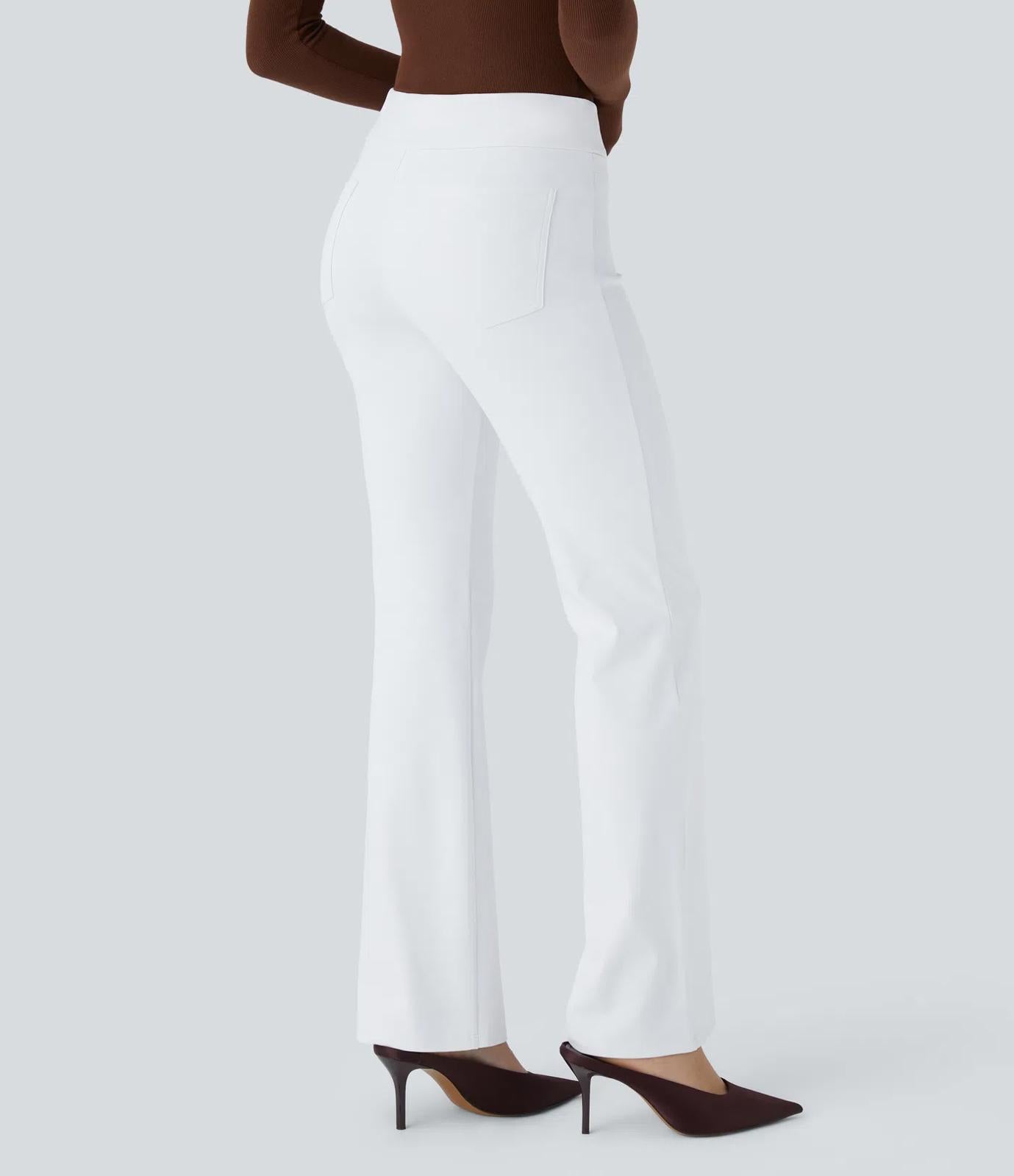 NWT Halara Flex™ Mid Rise Pocket Work White Pants Size Large