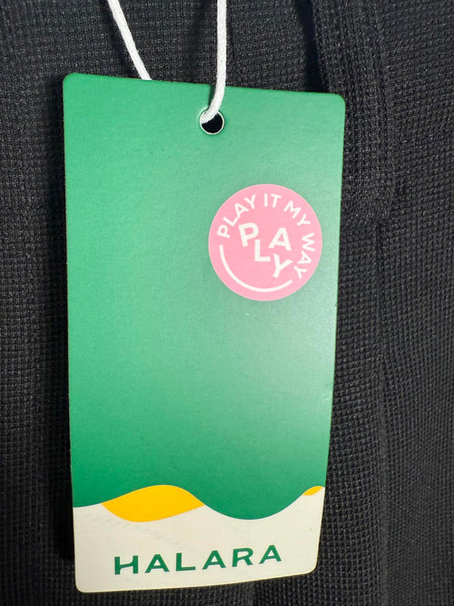 NWT Halara Flex™ High Waisted Pocket Wide Leg Waffle Work Pants Black Size L