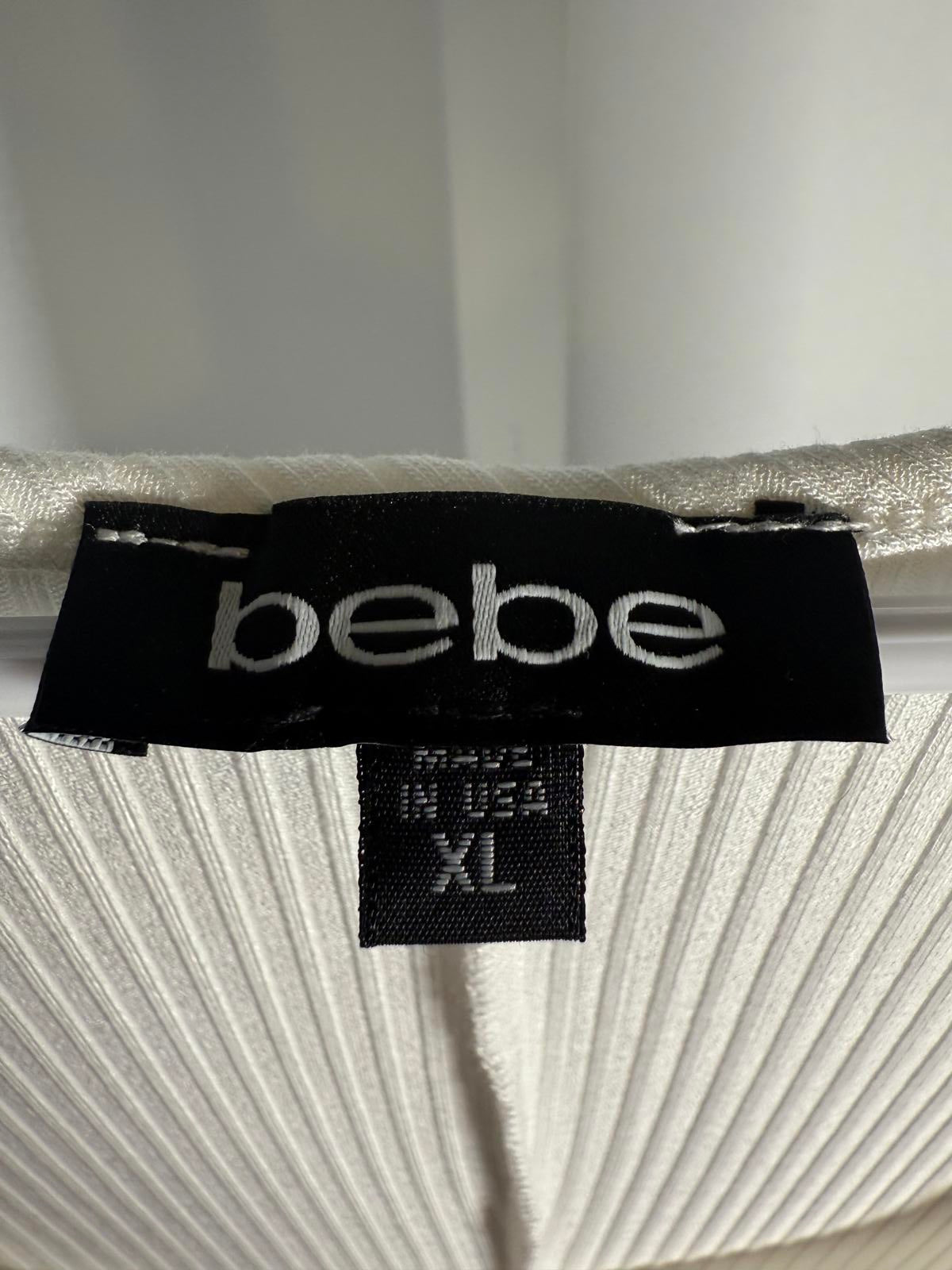 Bebe Rib Square Neck Long Sleeve Dress Size XL NWOT