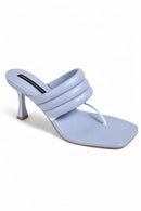 French Connection Heels Blue Thong Strap Square Toe Padded Sandals US 8 NWB