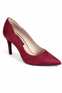 French Connection Burgundy Suede Pointed Toe Heels Size 9 NWB