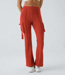 Halara Flex™ High Waisted Side Flap Pocket Cargo Flare Work Pants - M NWT