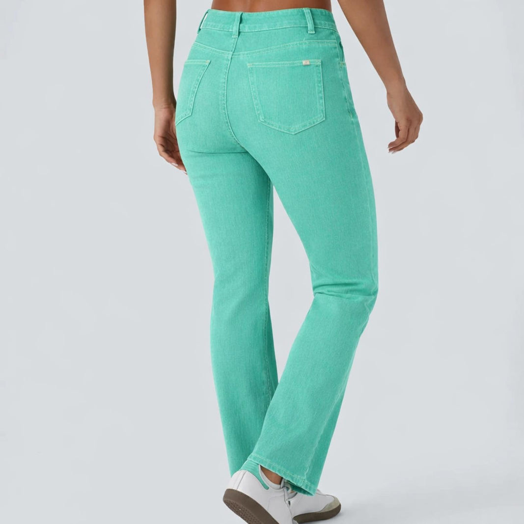 NWT Halara Flex™ High Waisted Pockets Washed Casual Bootcut Jeans Size XS