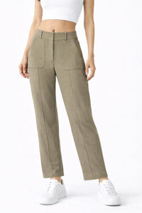 NWT Halara Women's Straight-Leg Pants with Front Patch Pockets Size Medium