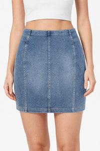 NWT Halara Denim Mini Skirt High Waisted Straight Casual Size XS