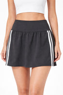 NWT Halara Black Athletic Skirt White Side Stripes Activewear Size Small