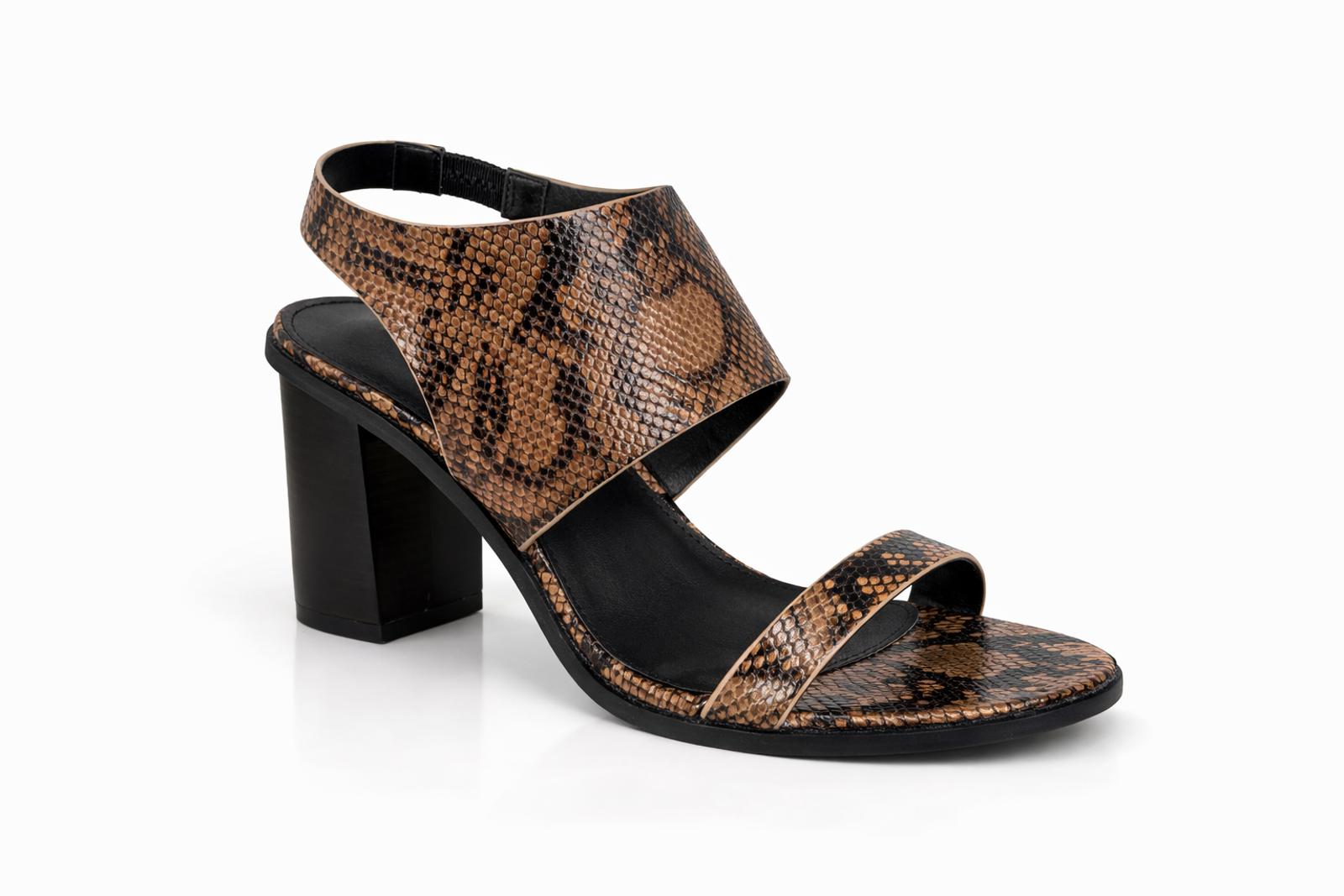 French Connection Women's Lori Sandals In Snakeskin Print Size 9 NWB