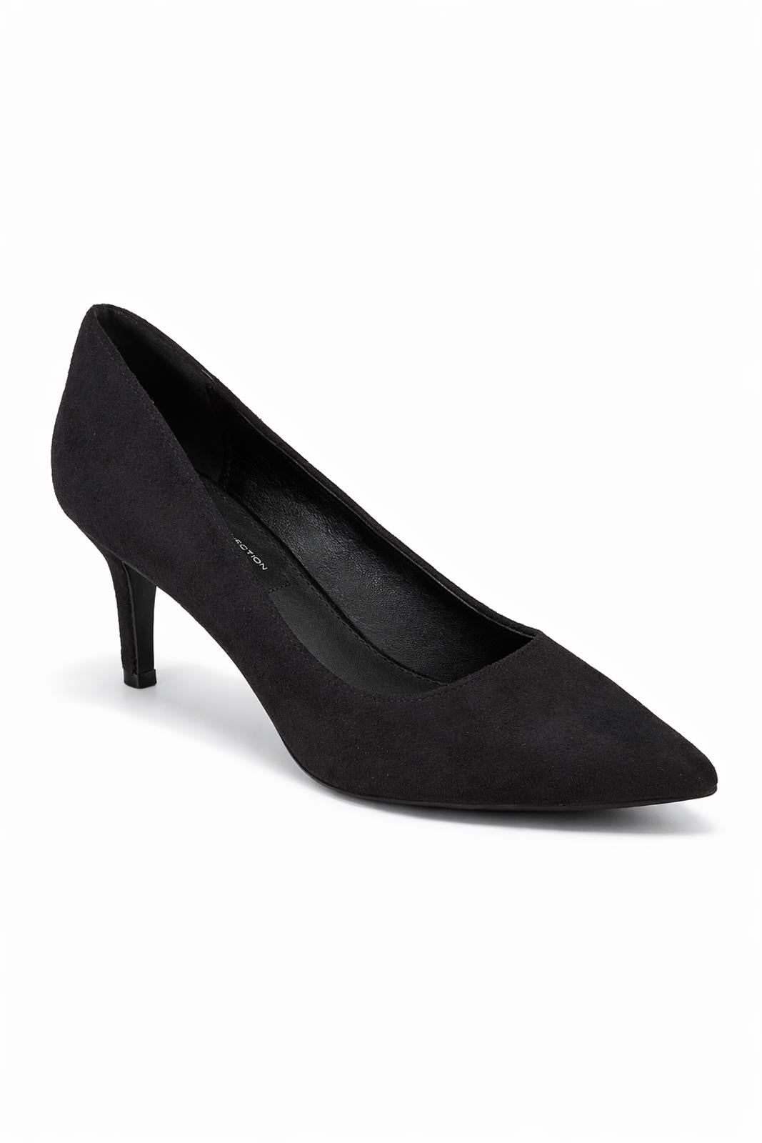 French Connection Black Suede Pointed Toe Kitten Heel Pumps Women’s US 8.5 NWB