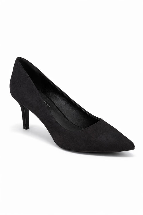 French Connection Black Suede Pointed Toe Kitten Heel Pumps Women’s US 8.5 NWB