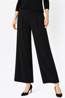 Mynne Collection Gray Wide Leg Dress Pants Pleated Pull-On Elastic Waist PXXS