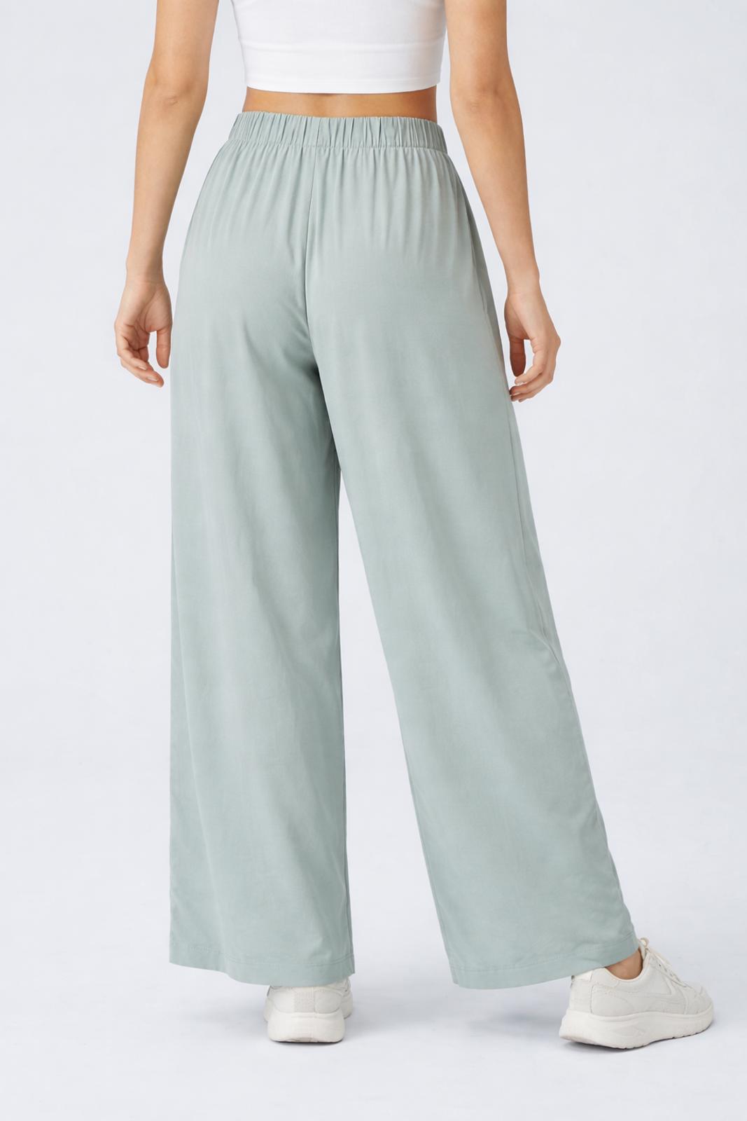 NWT Halara Soft Sage High-Waist Wide Leg Pants with Belt - Size XS