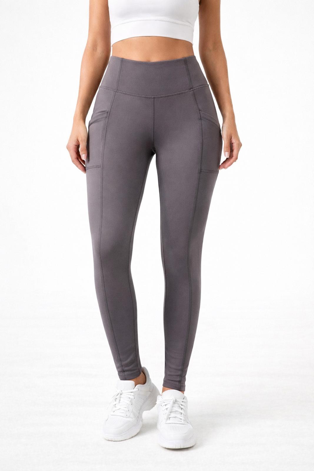 NWT Halara High-Waist Pocket Leggings Gray Performance Activewear Size XS