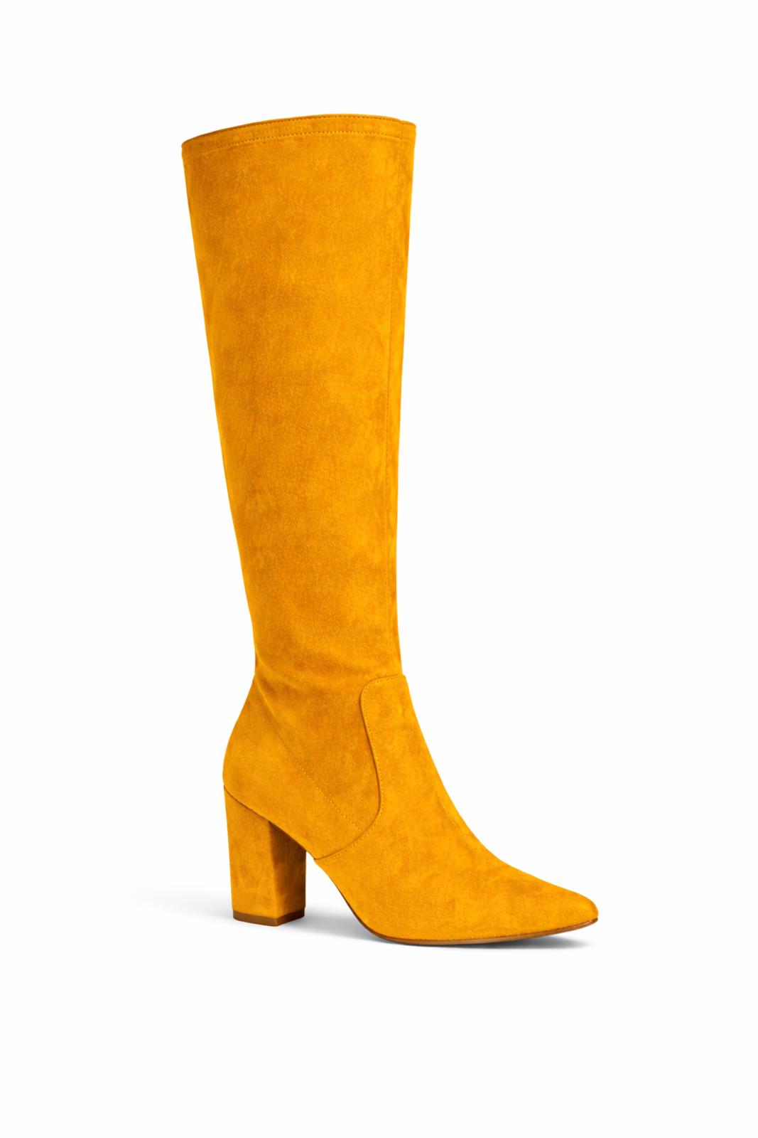 Steve Madden Risky Mustard Suede Below-the-Knee Boots Women’s Size 6.5 NWB