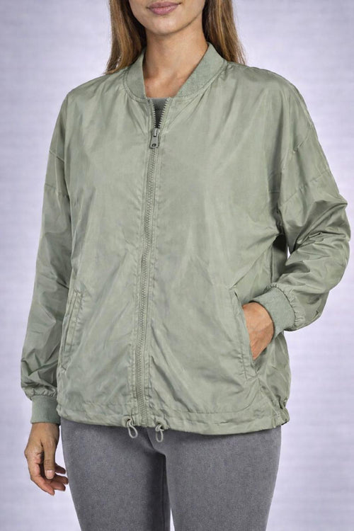 NWT Halara Lightweight Bomber Jacket with Adjustable Drawstring Hem Size Small
