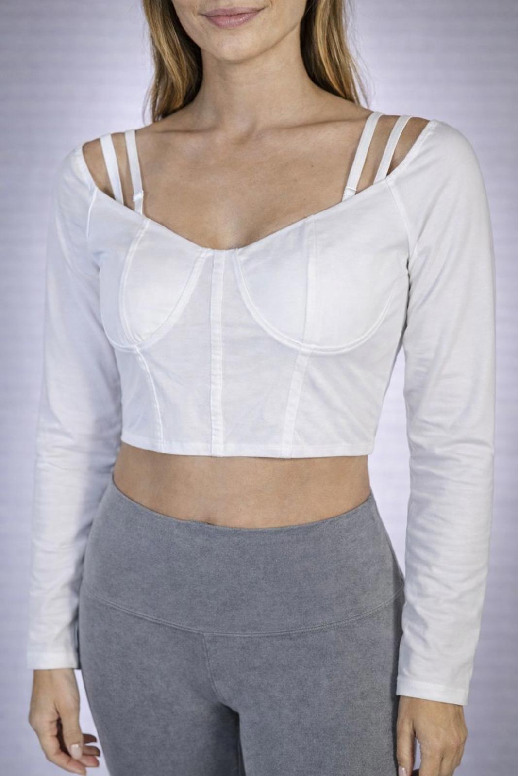 NWT Halara Cropped Long Sleeve Yoga Top White Size XS