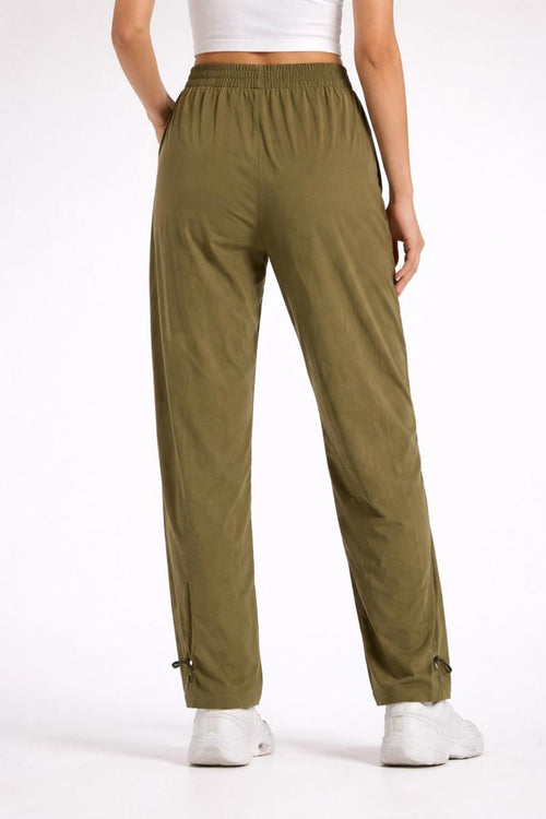 NWT Halara Olive Green Elastic Waist Drawstring Ankle Pants Size XL