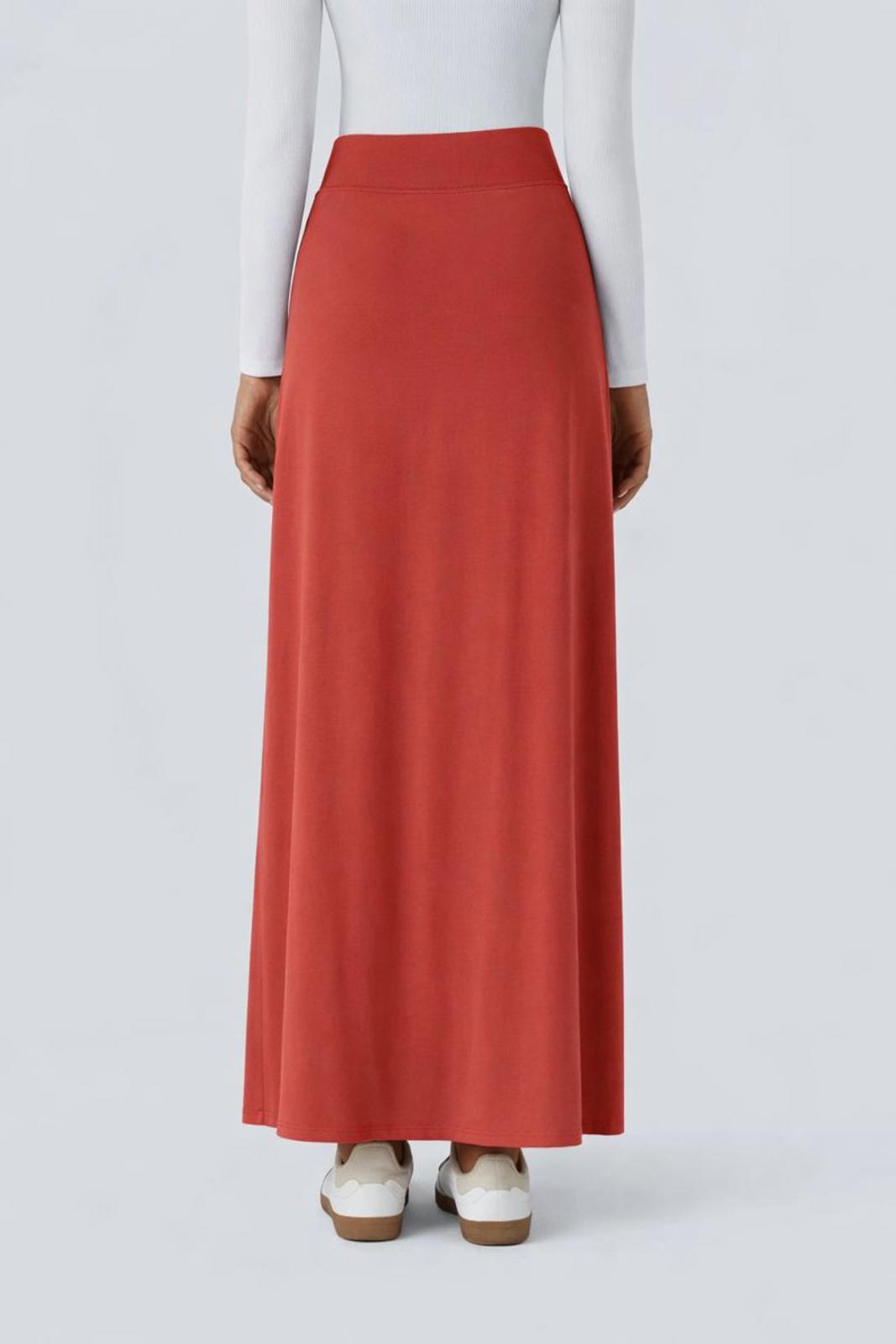 NWT Halara High Waisted Decorative Buckle 2-in-1 Maxi Casual Skirt Size XS