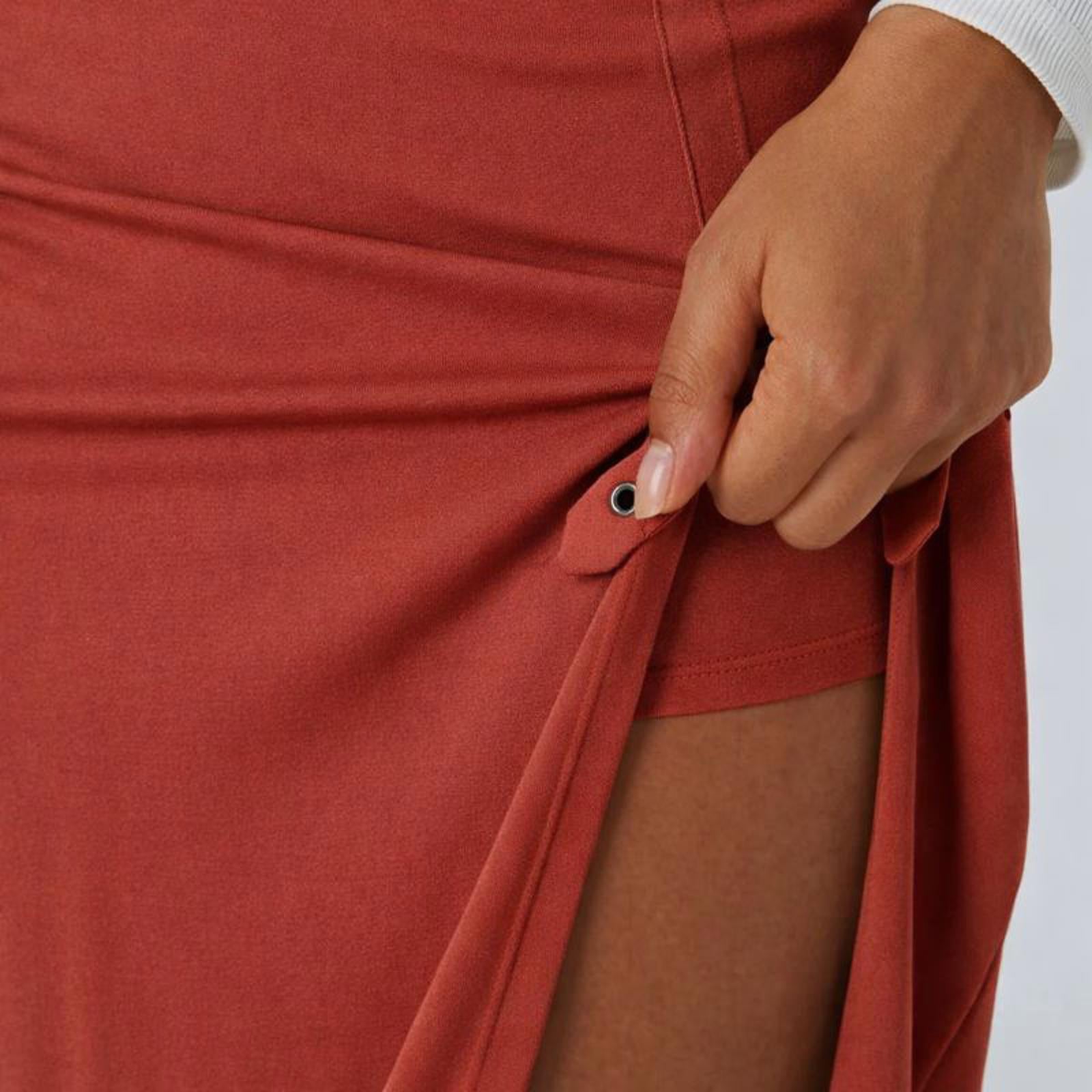 NWT Halara High Waisted Decorative Buckle 2-in-1 Maxi Casual Skirt Size XS