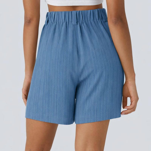 NWT Halara High Waisted Pocket Wide Leg Casual Linen-Feel Bermuda Shorts Size XS