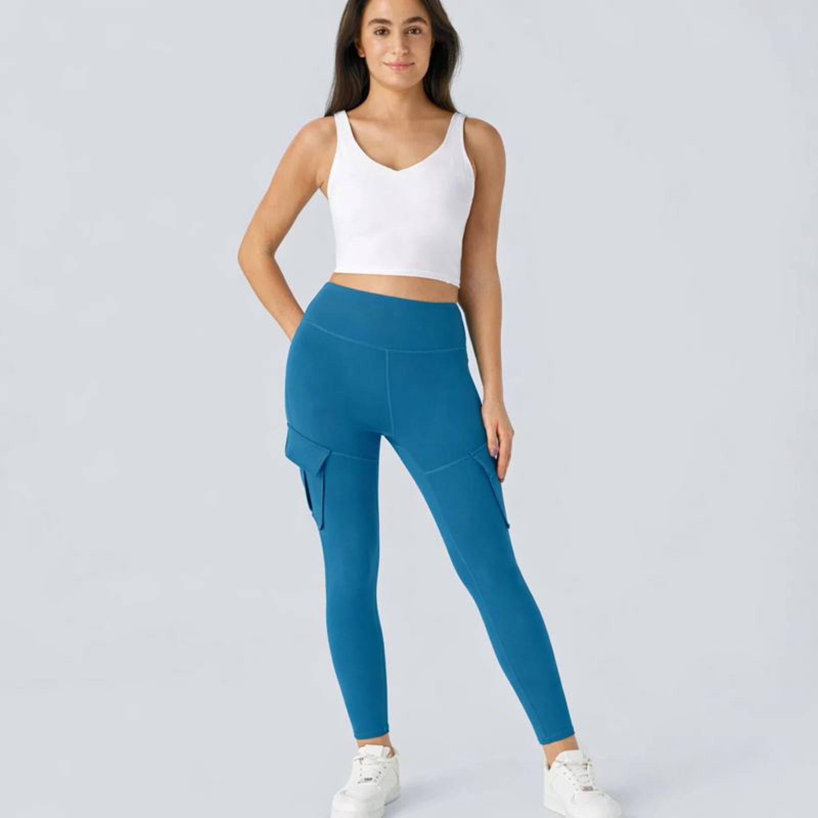 NWT Halara DayStretch High Waisted Cargo Pocket Skinny Yoga Leggings Size XS
