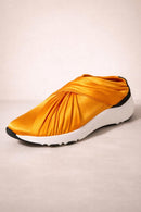 Casadei Orange NWB Satin Slip-On Sneakers Women’s Luxury Designer Size 7