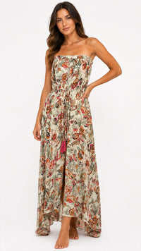 NWT Elan Strapless Floral Maxi Dress Size Medium