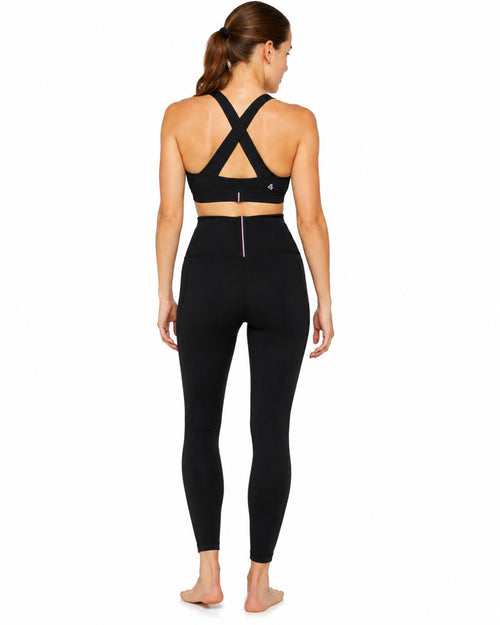 NWT Fourlaps Infinity Sports Bra Black Size Medium