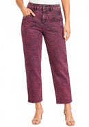 NWT G by Giuliana Pink Acid Wash Straight Leg Jeans Size 6