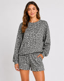 NWT Emerson Road Heather Gray Crewneck Sweatshirt Bermuda Short Set Small
