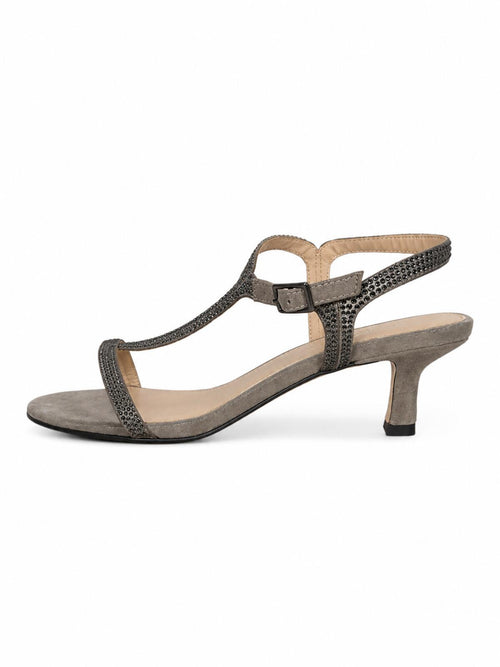 NWB Pelle Moda Iya Rhinestone T-Strap Sandals Women's Size 8