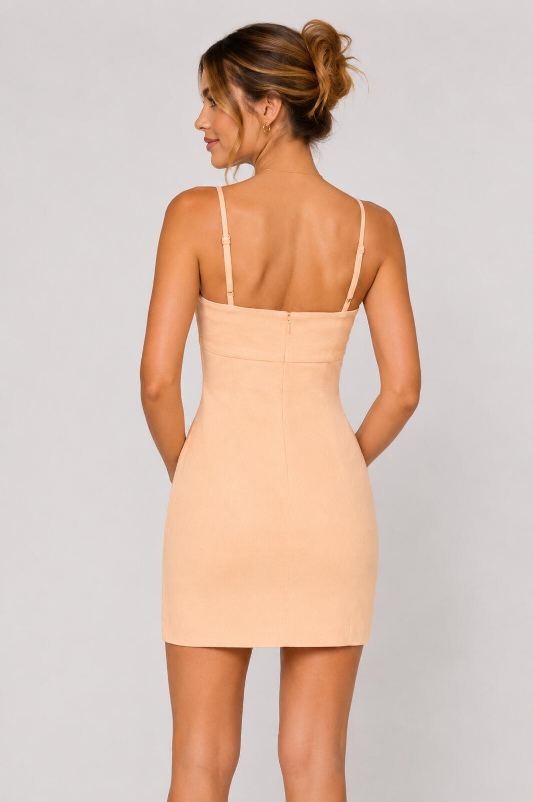 NWT Avec Les Filles Pale Yellow Sleeveless Mini Dress Size 10