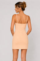 NWT Avec Les Filles Pale Yellow Sleeveless Mini Dress Size 10