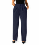 NWT Halara High Waisted Zipper Pocket Shirred Straight Leg Work Pants Size Large