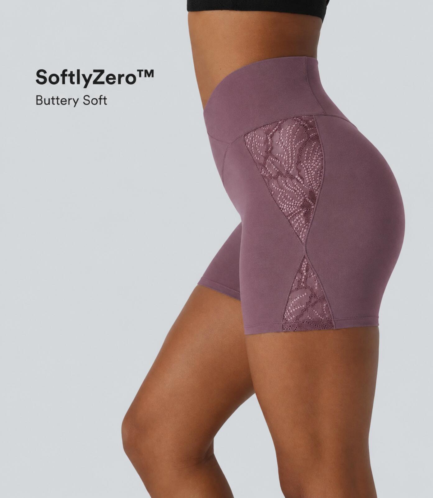 NWT Halara Women's SoftlyZero Activewear Shorts Purple Size Small