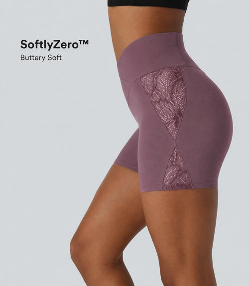 NWT Halara Women's SoftlyZero Activewear Shorts Purple Size Small
