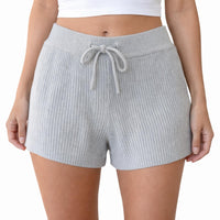 NWT Rachel Parcell Pull On Sweater Shorts Harbor Mist Gray Drawstring Size XS